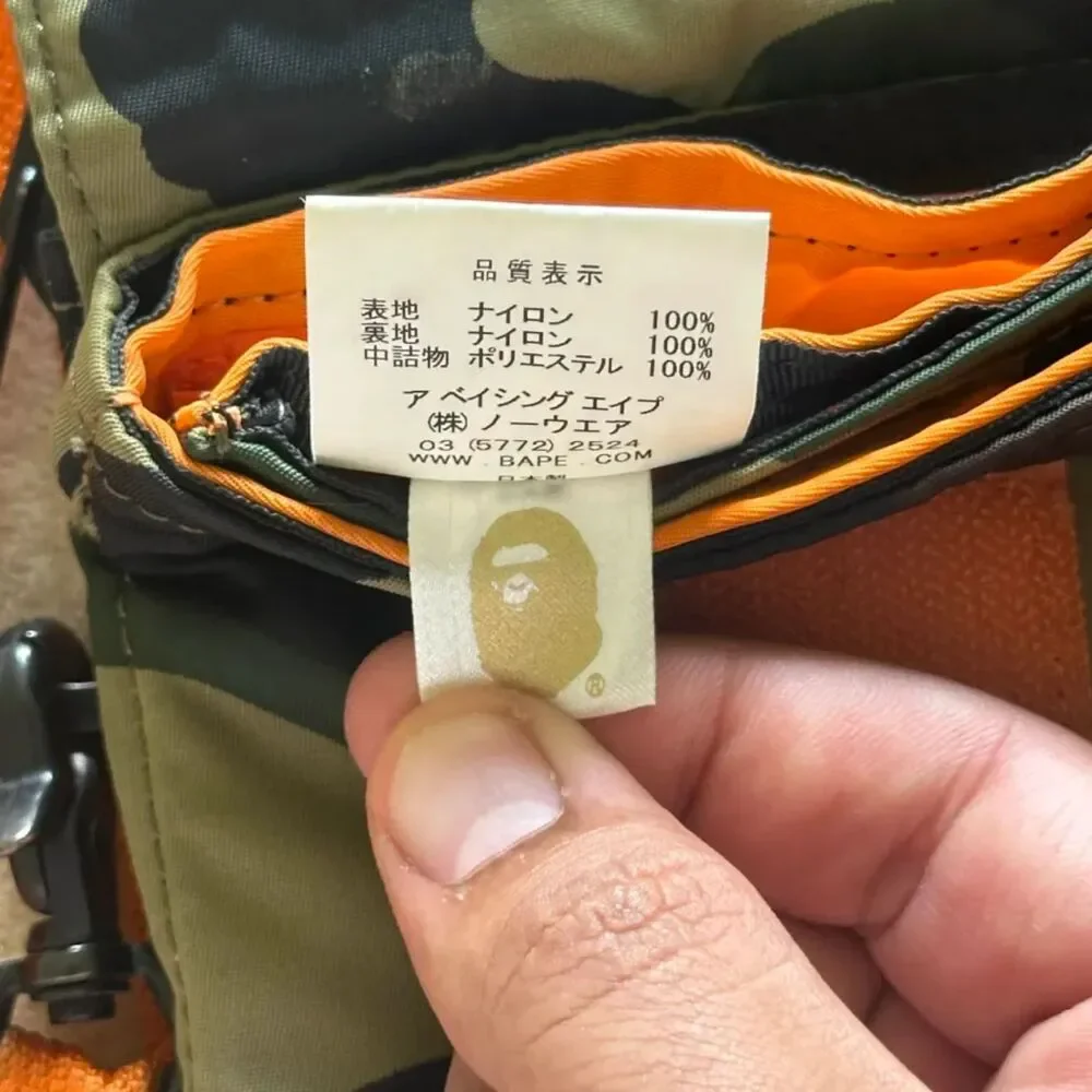 A Bathing Ape Bape X Porter Shark Camo Crossbody Bag Travel Case